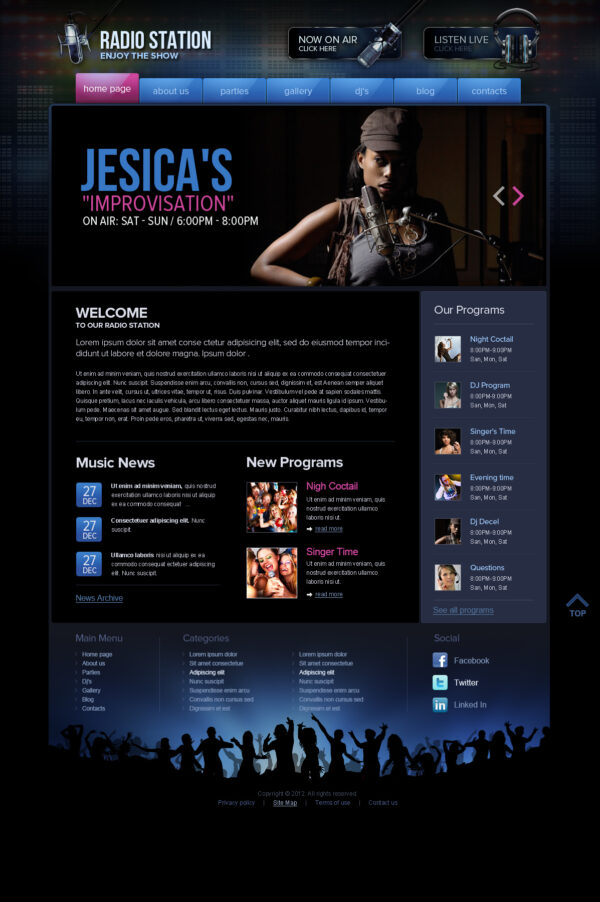 DJ Template WordPress Music Theme